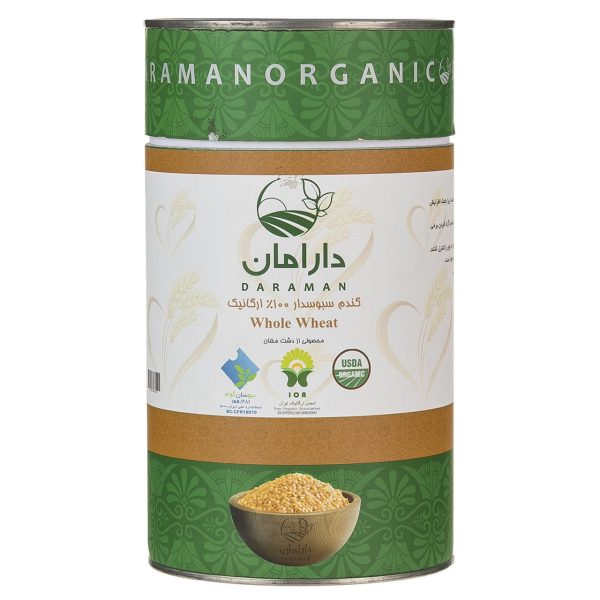 گندم سبوسدار ارگانیک دارامان مقدار 900 گرم