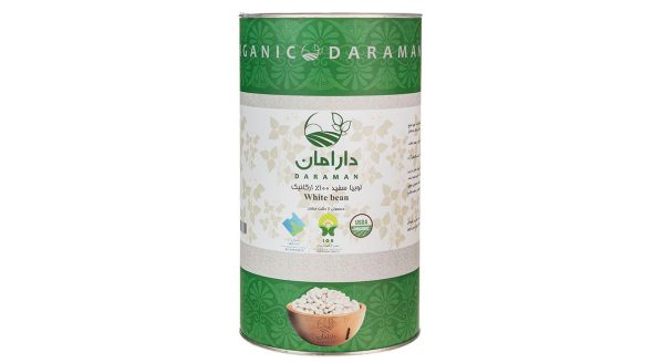 لوبیا سفید ارگانیک دارامان مقدار 0.9 کیلوگرم